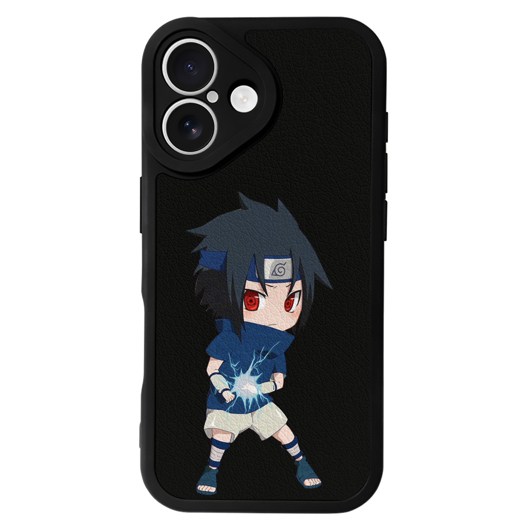 （画像用） NARUTO -ナルト- うちは サスケ Uchiha Sasuke 【iPhone 16シリーズ対応】シリコンスマホケース（レザー調） 材質：シリコン